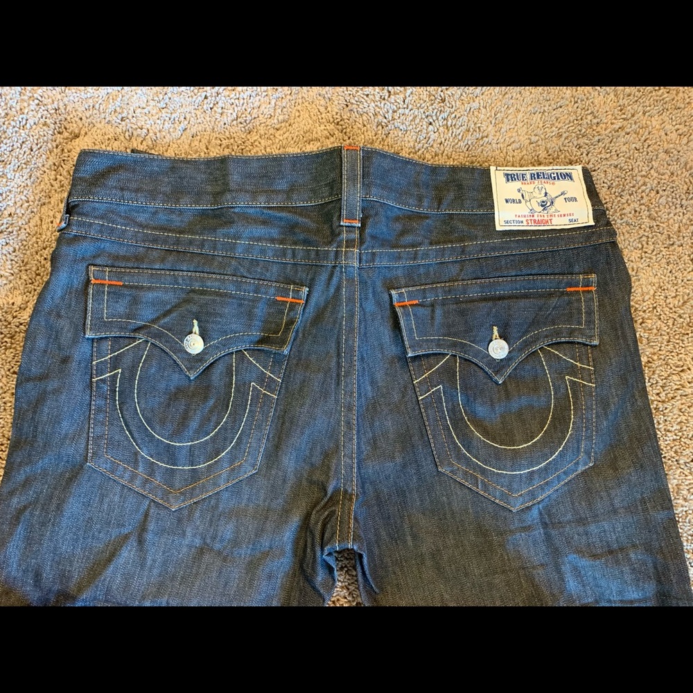 True Religion size 40 black denim